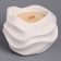 A candle made of soy wax in the Kashpo "Wave", 9x6 cm, white