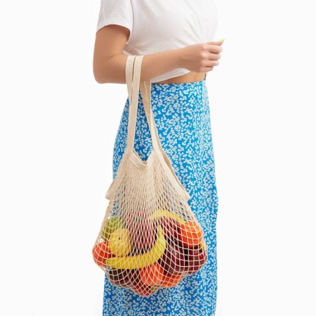 Avoska, 41 x 27 cm, handle 17 cm, cell 1.5 cm, beige-1