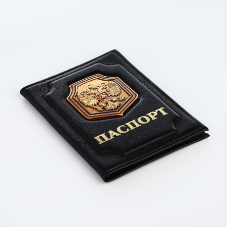 Cover for passport, black color-3