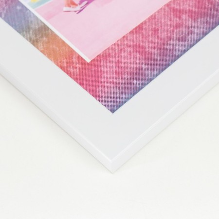 Photo frame plastic, textiles in 2 photos "Sunset" with clothespins, white 27.7x23 cm-1