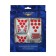 Cartage pedals, anti -slip, set 3 pcs. Silver red