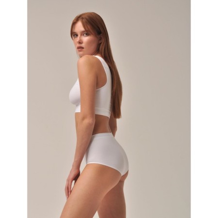 Female top with the effect "Push-AP" on the wide straps of Top Spalla Larga Push, size 44, white color-5