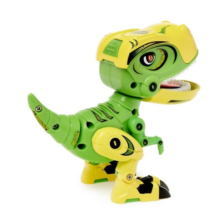 Robot dinosaur "Mini -Zavrik", interactive: reacts to touches, sound, light, batteries, mix color-4