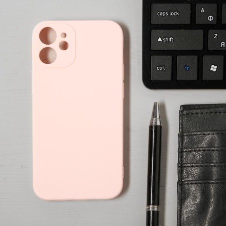 Luazon cover for the iPhone 12 Mini, Soft-Touch silicone, pink