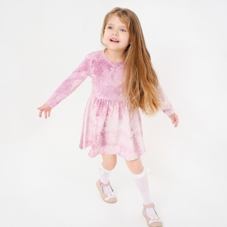 Платье детское KAFTAN "Dream" р.32 (110-116), лиловый тай-дай-6