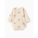 Body baby with a long sleeve, beige color, height 62 cm