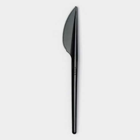 A plastic disposable “Standard” plastic knife, 16.5 cm, black color, set 12 pcs-1