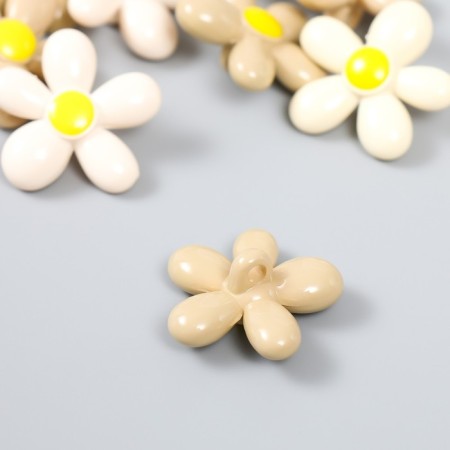 Busina for creativity plastic "Chamomile" Gloss Mix 1.2x3x3 cm-2