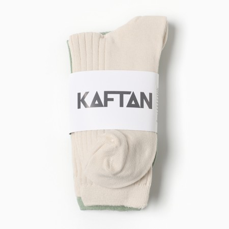 Set of women's socks KAFTAN BASE, 2 pairs, size 36-39 (23-25 ​​cm) milk/olive-3