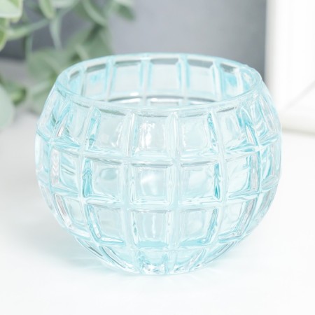 Glass "Spear" D-4.5 cm blue 7.5x7.5x6 cm-1