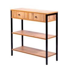 Frame chest of drawers, 754 × 304 × 774 mm, 2 boxes with shelves, color of oak vanan / ferrous metal