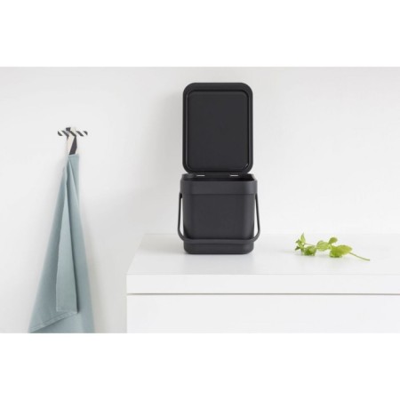 Garbage bucket Brabantia Sort & Go, built -in, gray color, 6 liters-1
