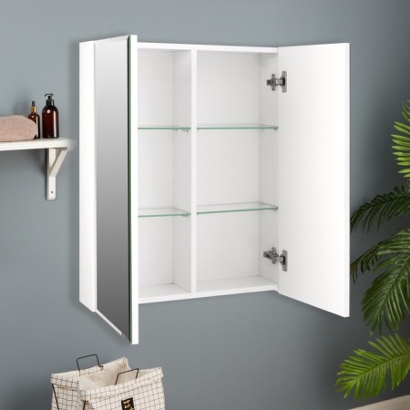 Bathroom mirror "Victoria 60" White, 60 x 73 x 14.5 cm-1