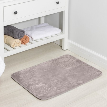 Bathroom mat “Sea bottom”, 50 × 70 cm, gray color