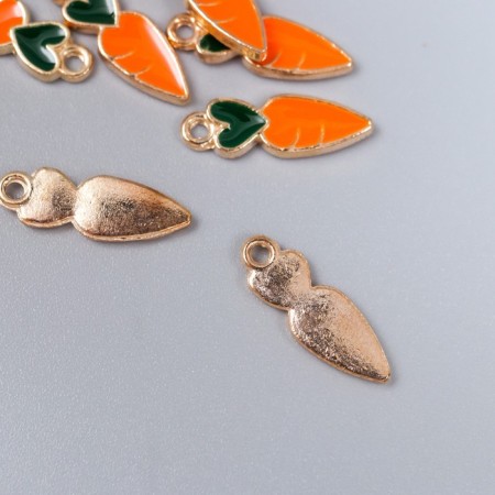 Decor for creativity metal, enamel "carrot" orange 0.5x1.6 cm-1