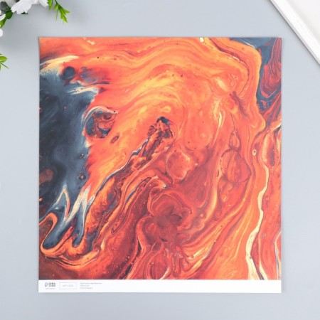 Scrapbooking paper bilateral "paint stains" density 180 g 30.5x32 cm-2