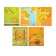 Notebook of 48 sheets of the "mischievous orange" cage, covered cardboard, selective matte varnish, block 65 g/m2, 5v mix