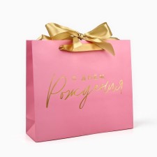 Laminated packet with a birthday “Happy Birthday”, M 30 × 9 × 26 cm
