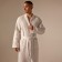 Wafel dressing gown Male SL Home: BOHO "Blanc de Blanc", size L, 100% cotton, 280 g/m2