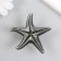 Handle for the casket metal "Sea star" aged silver 5.3x5.3x2.3 cm
