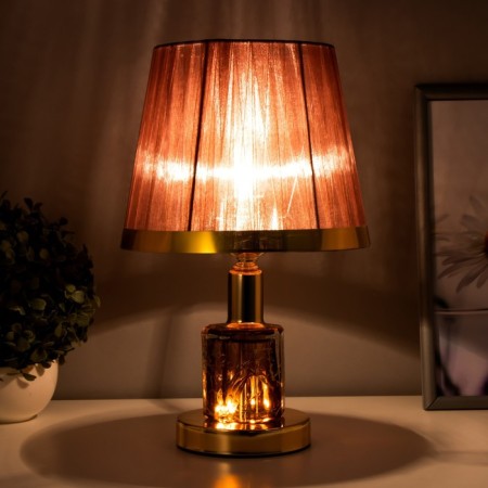 Justine table lamp 1x60W E27 chocolate-gold 21.5x21.5x34 cm Risalux-2