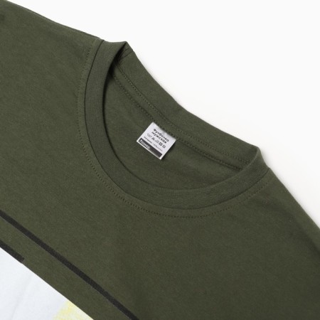 Men's T -shirt with print, khaki color, size 50-1