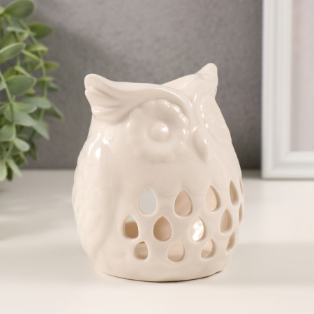 Aroma lamp ceramics "White Eagle Wheel. Droplets" 7.5x8x10 cm-1