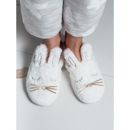 Women's slippers, size 39, white color-1