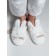 Women's slippers, size 39, white color