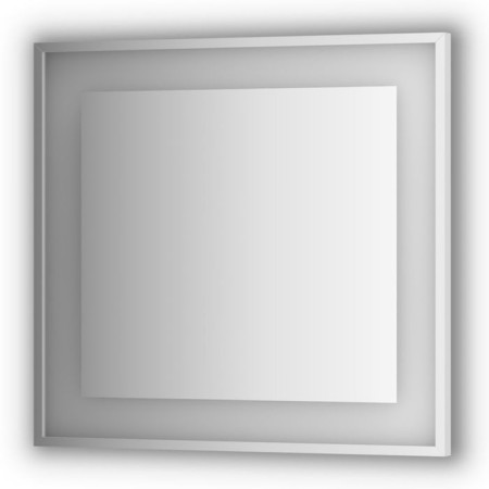 Mirror in a baguette frame with a built-in LED-lighter 22 W, 80x75 cm, EvoForm