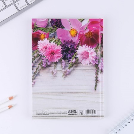 Diary in the solid cover "Flowers" A5, 80 sheets-4