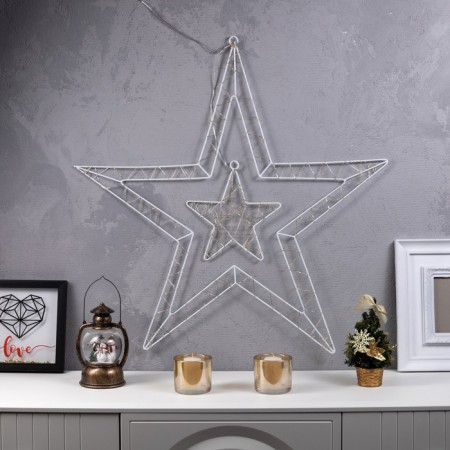 LED figure "Star" 80 cm, metal, 220 V, 8 modes, glow warm white-1