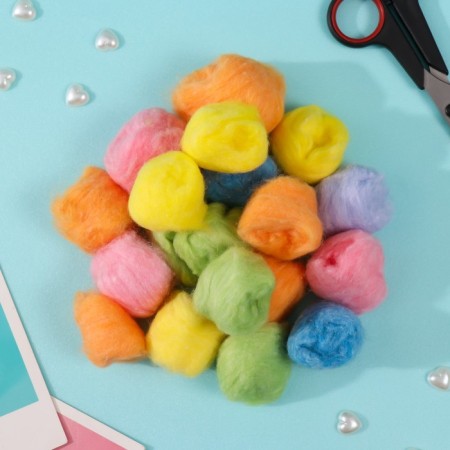 Balls cotton -colored 50 pcs mix