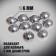 Plastic bullets 6 mm in mug, 500 pcs., Silver color