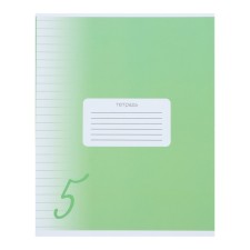 Тетрадь 12 листов в линию Calligrata "Пятёрка. Зелёная", обложка мелованный картон, ВД-лак, блок офсет, белизна 95%