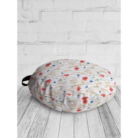 Pillow Sidushka "Field of Macs", decorative, d = 52 cm-1
