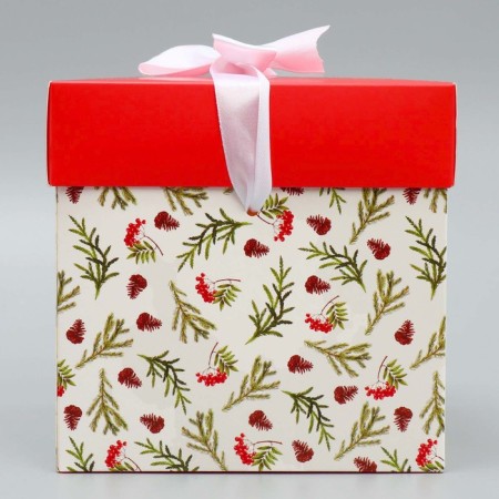 Folding box "Bullfires", 15 x 15 x 15 cm, new year-3