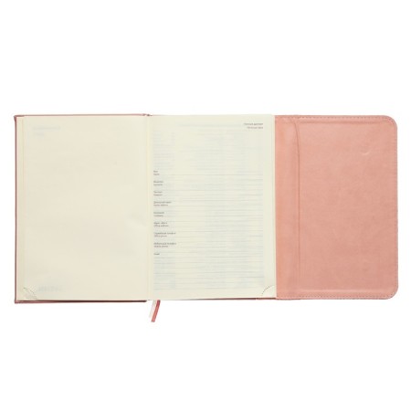 Leduced Diary A5, 160 sheets, Devente.irene, solid combined cover of artificial leather, cream block 70 g/m2, pink-5