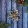 Christmas tree decoration "Shining glaze - flower" 12.5x12.5 cm, gold