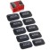 Rubber cord patch PR-19, for radial tires, 80x110 mm, 2 layers of cord, set 10 pcs.
