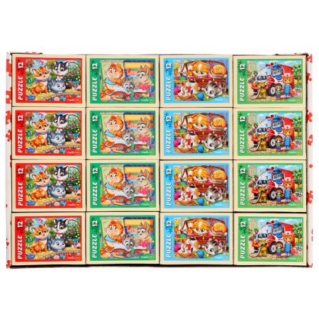 Puzzle "Funny cats No. 16", 12 elements-11