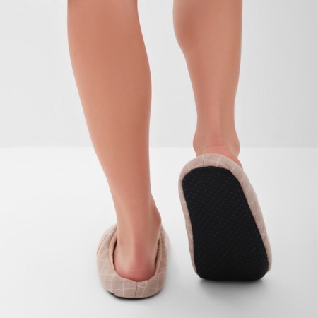 Women's slippers, size 38-39, beige color-3