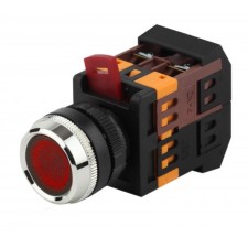 BBT30-BLFS-K04E ABLFS-22 ERA button Red D22mm Neon 240V 1Z+1R