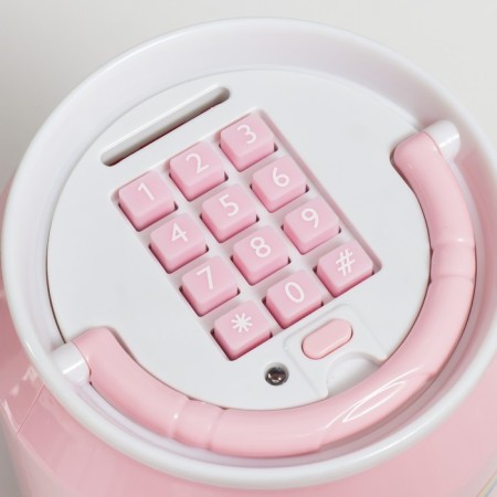 Pigpine Plastic "Bank. Bunny" code castle, sound aa pink 14x21 cm-4