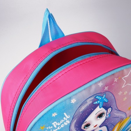 Baby backpack on lightning, 1 outer pocket, insert mix, pink color-7