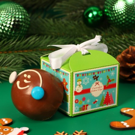 New Year. Figure chocolate "Bombochka with Marshmallow" Happy Year ", milk chocolate, 38 g ± 5 %
