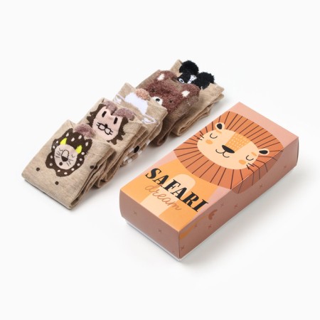 Набор носков "Safari dream" 5 пар, 22-24 см, хлопок-2