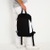 School textile Backpack 46x30x10 cm, vertical pocket, black and white color