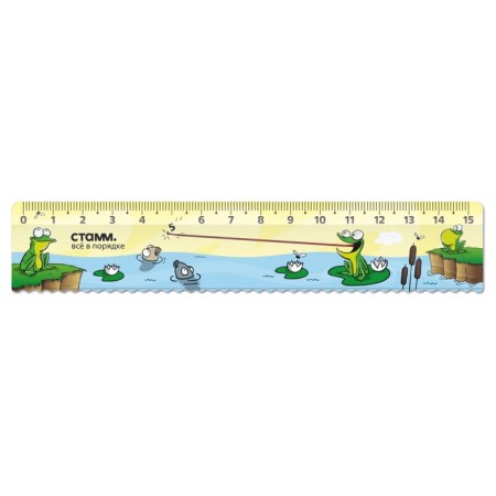 Line 15 cm, Istanm Frogs, plastic, with a wavy edge, euro suspension