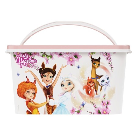 Container for storing things rectangular "Princess", 15 l, with a lid-2